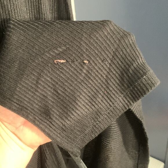 Rag & Bone The Knit Rib Zip Midi Dress Black Size M - Picture 10 of 13